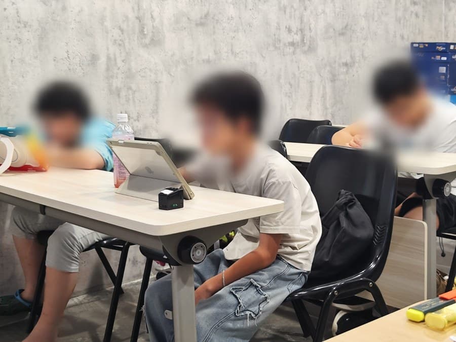 A child setting up and testing their own agent