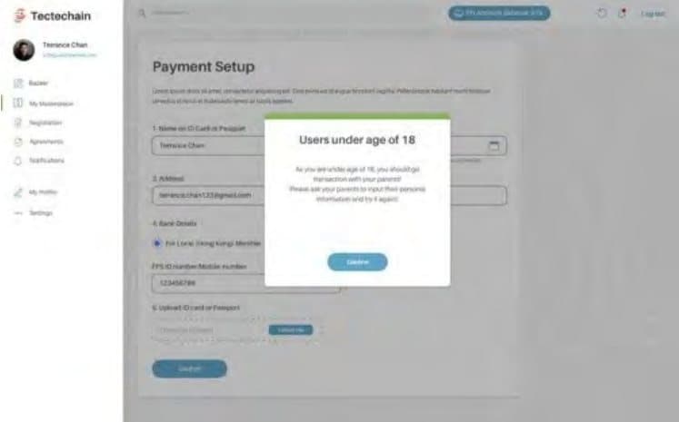 Tectechain — 平台 UI/UX 設計